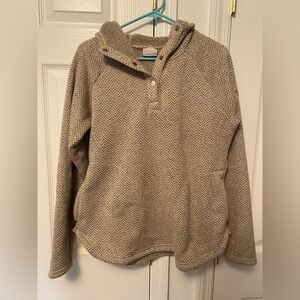 Columbia Women’s Tan Fleece Hoodie Size Large